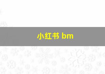 小红书 bm